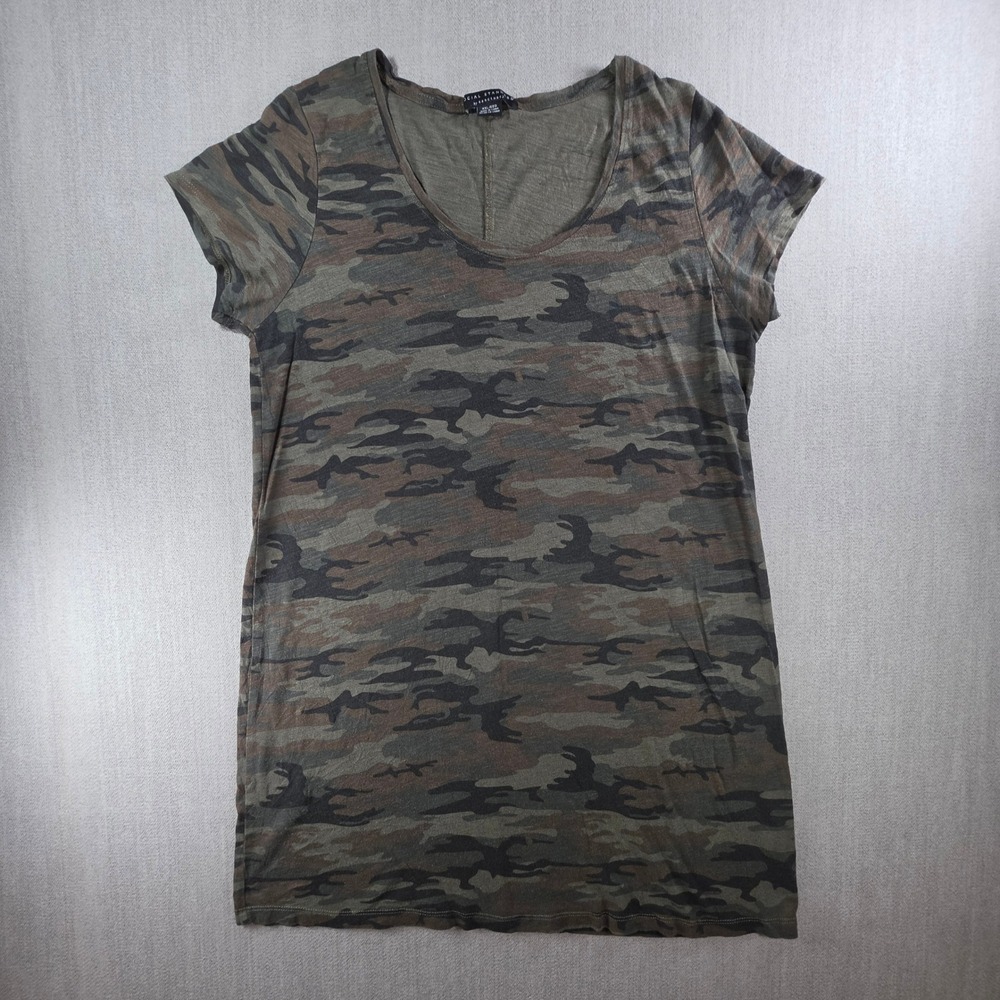 Social Standard Sanctuary‎ Dress Women XXL Green Camo Short Sleeve Scoop Neck
